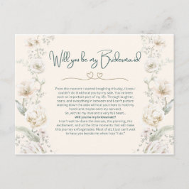 Sage Grönt Bridesmaid Frieri kort