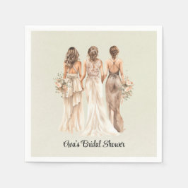 Sage Grönt Bridesmaids Möhippa Pappersservett