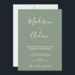 Sage Grönt Calligraphy bröllopsinbjudan Inbjudningar<br><div class="desc">Sage Grönt Calligraphy bröllopsinbjudan. Denna vackra inbjudan är perfekt för det minimalistiska bröllop.</div>