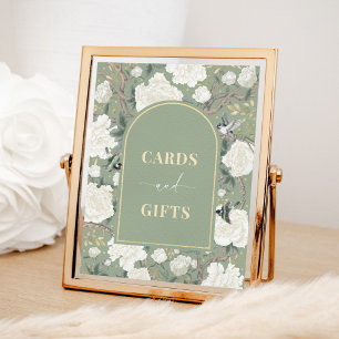 Sage Grönt Cards & Gifts Elegant Chinoiserie Sign Poster