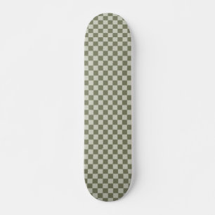 Sage Grönt Checkerboard Mini Skateboard Bräda 18,5 Cm