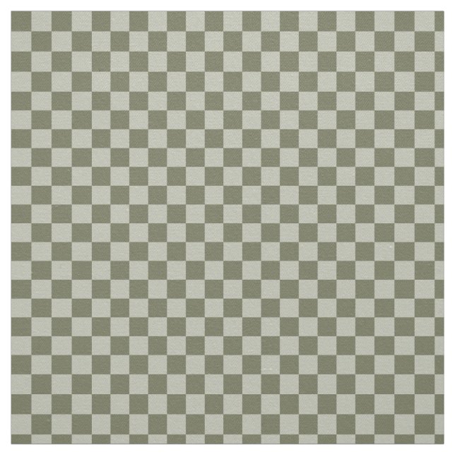 Sage Grönt Checkerboard Tyg (Provkarta)