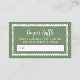 Sage Grönt Cielito Lindo Baby Shower Diaper Raffle Tilläggskort