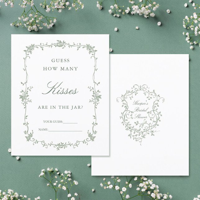 Sage Grönt Classic Möhippa Gissa hur många (Front & Back)