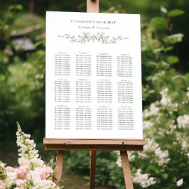 Sage Grönt Classy Fransk Viktorian Bröllop Sittand Poster