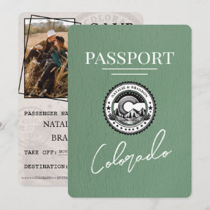 Sage Grönt Colorado Passport Spara datum Datumet