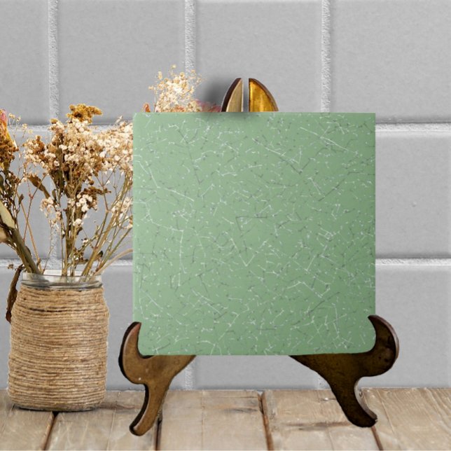 Sage Grönt Crackled Glaze Simple Modern Struktur Kakelplatta (Skapare uppladdad)