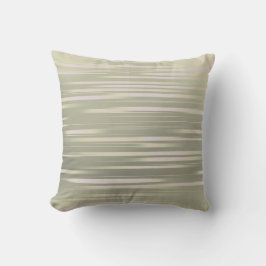 Sage Grönt & Cream Stripe Dekorativ kudde