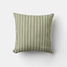 Sage Grönt Cream Taupe Rand Anpassningsbar Monogra