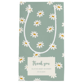 Sage Grönt Daisy Mönster