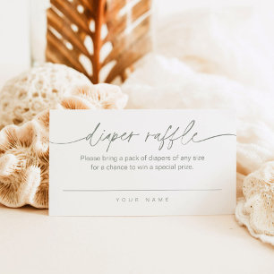 SAGE Grönt Diaper Raffle Biljett Card