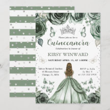 Sage Grönt Dress Blonde Princess Quinceanera