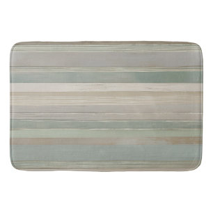 Sage Grönt Dusty Blue Taupe Grått Farmhouse Rand Badrumsmatta