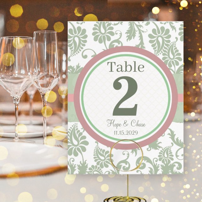 Sage Grönt Dusy Ro on White Bordsnummer (Skapare uppladdad)