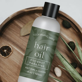 Sage Grönt Elegant 4 OZ Skincare Flaska-figursättn Rektangulärt Klistermärke