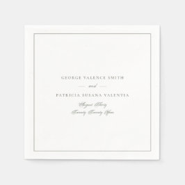 Sage Grönt Elegant Calligraphy Framework Bröllop Pappersservett