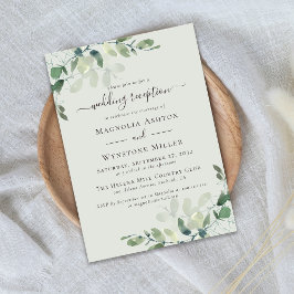 Sage Grönt Eucalyptus bröllopsinbjudan Inbjudningar