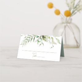Sage Grönt Eucalyptus Foliage Botanical Bröllop Placeringskort