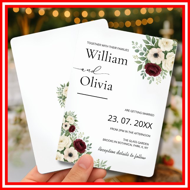 Sage Grönt Eucalyptus Greenery Bröllop Inbjudningar (Skapare uppladdad)