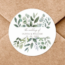 Sage Grönt Eucalyptus Greenery Wedding Favor Gift