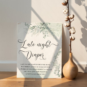 Sage Grönt Eucalyptus Late Night Diaper Poster