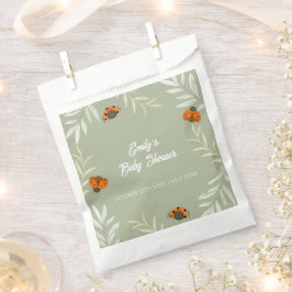 Sage Grönt Fall Ladybug Greenery Baby Shower