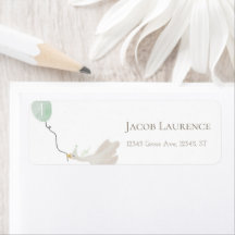 Sage Grönt Fånig Goose Address Label