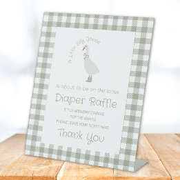 Sage Grönt Fånig Goose Diaper Raffle Sign