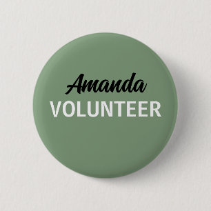 Sage Grönt Fantastisk Volunteer Knapp
