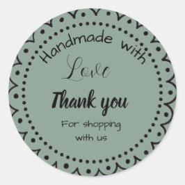 Sage grönt färg Business-klistermärken Runt Klistermärke