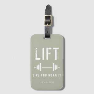 Sage Grönt Fitness Quote Hiss som du Elak det Bagagebricka