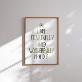 Sage grönt Fjärt behärskad utskrift Poster