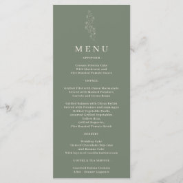 Sage Grönt Flower Bohemian Simple Botanic Meny