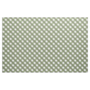 Sage Grönt Gingham Patterned Tyg