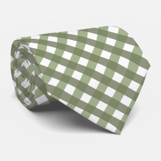 Sage Grönt Gingham    PatternedNeck Tie Slips