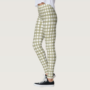 Sage Grönt Gingham Play Patterned Leggings