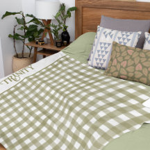 Sage Grönt Gingham Play Personlig