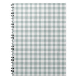 Sage Grönt Gingham Play Rand Anteckningsbok