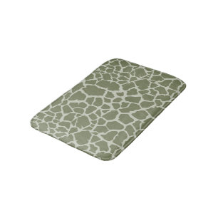 Sage Grönt Giraffe Print Badrumsmatta