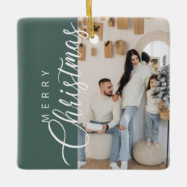 Sage Grönt God jul Photo Julgransprydnad Keramik