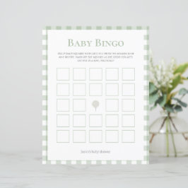 Sage grönt golf babydusch bingo-spel