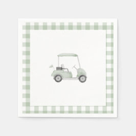 Sage grönt golf babyduschnapkin pappersservett