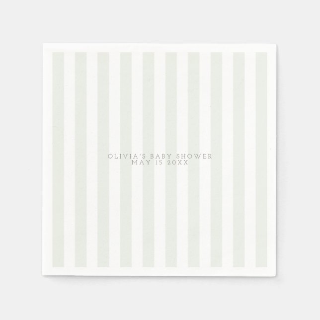 Sage grönt golf cart babyduschnapkin pappersservett (Framsidan)