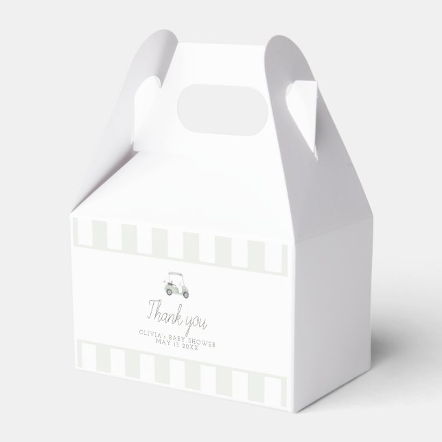 Sage grönt golf cart-förmånslåda presentaskar (Framsidan Sidan)