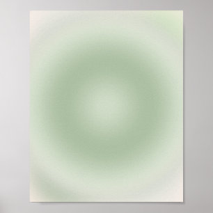 Sage Grönt Gradient Aura Poster