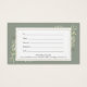 Sage Grönt Guld Greenery Business Gift Certificate Visitkort (Baksidan)