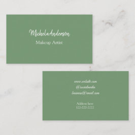 Sage grönt hårstilist lägga till namn kontaktwebbp visitkort