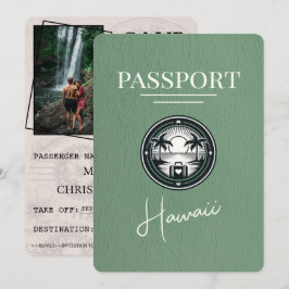 Sage Grönt Hawaii Passport Spara datum Datumet