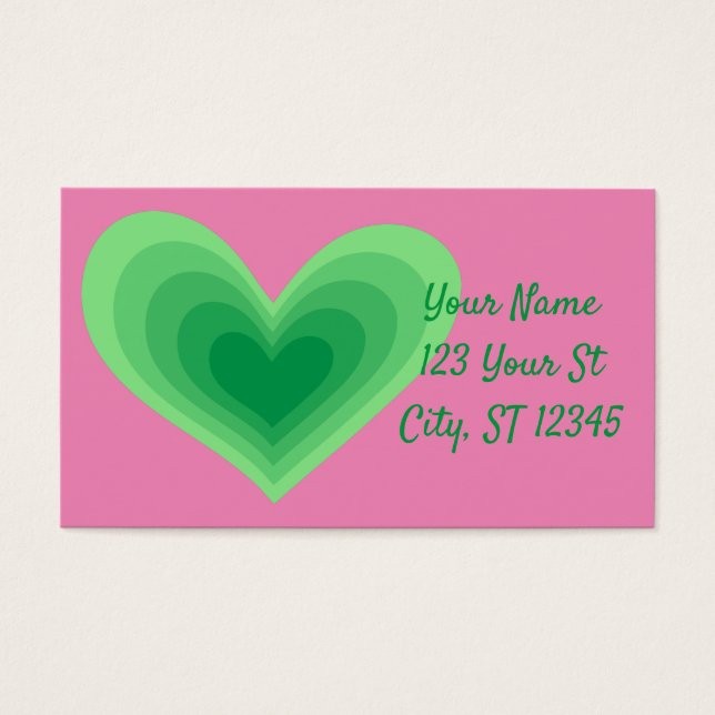 Sage Grönt Heart Thunder_Cove Visitkort (Framsidan)