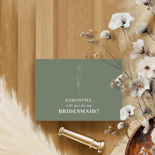 Sage grönt Indie bohem... Du blir min brud Inbjudningar (Skapare uppladdad)